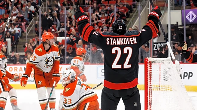 Chatfield scores 1st goal of season to help Hurricanes to a 5-2 win over the Ducks
