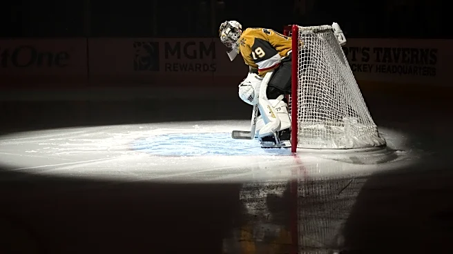 Golden Knights goalie Carter Hart injured in first period against Blue Jackets