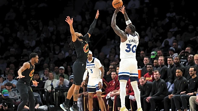 T-wolves beat Cavaliers 131-122 behind Randle's 28 points, set season highs for shooting percentages