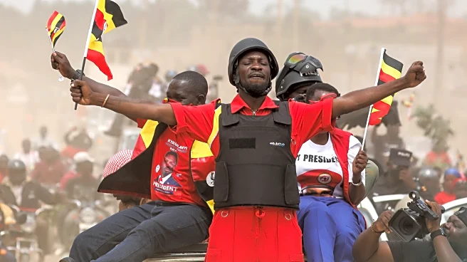 Ugandan opposition leader campaigns in flak jacket