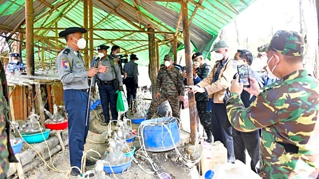 Myanmar's military government claims a record seizure of illicit drugs at production sites