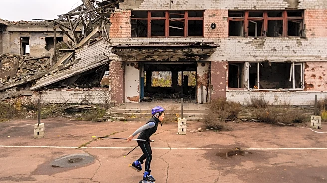 Ukraine’s young skiers practice in a bombed-out Olympic training base