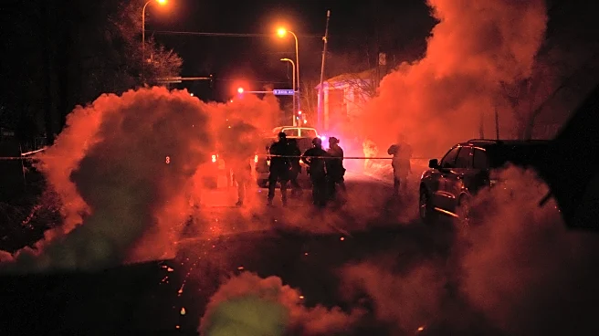 Tear gas floods a Minneapolis family's SUV after they get caught between protesters and officers