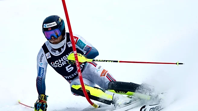Norwegian skier Atle Lie McGrath leads 1st run of Wengen slalom