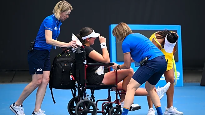 Canada's Stakusic leaves court in a wheelchair as Australian Open warms up