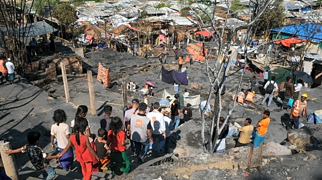 Fire at Cox's Bazar refugee camp in Bangladesh destroyed homes and displaced thousands of Rohingya