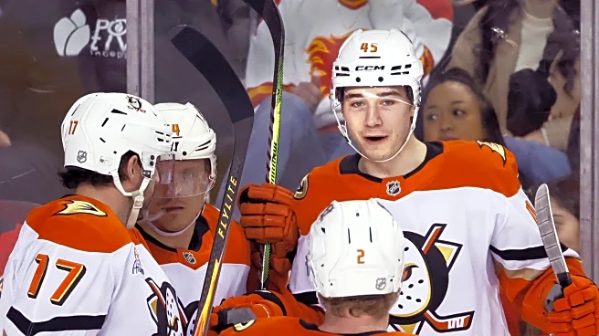 Sennecke scores in OT for 1st NHL hat trick as Ducks rally to beat Flames 4-3