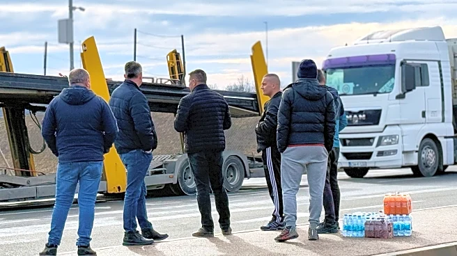 Balkan truck drivers block border crossing in protest of EU entry rules