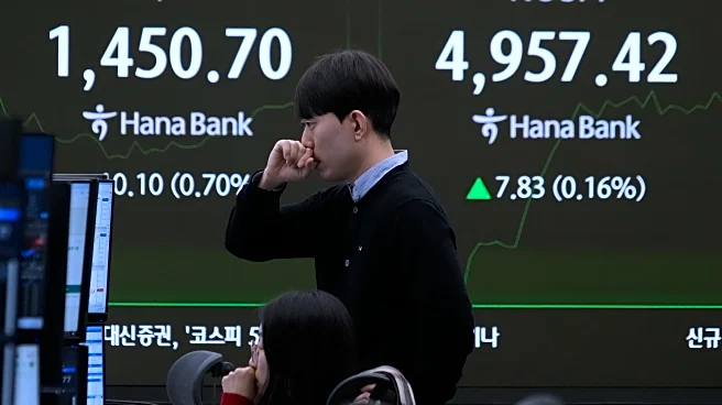 Asian shares track Wall Street gains as gold edges lower