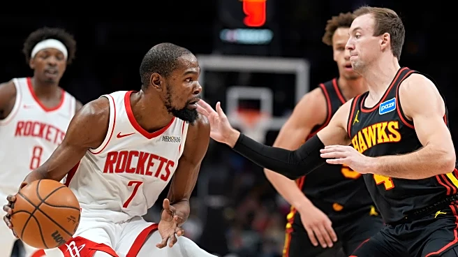 Durant scores 31 points as Rockets dominate second half and roll past short-handed Hawks 104-86