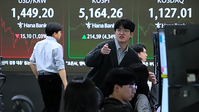 Asian shares surge, led by records in Japan and South Korea, as markets regain momentum