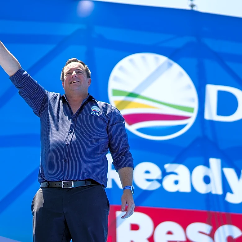 Leader of South Africa's second biggest political party says he will step down