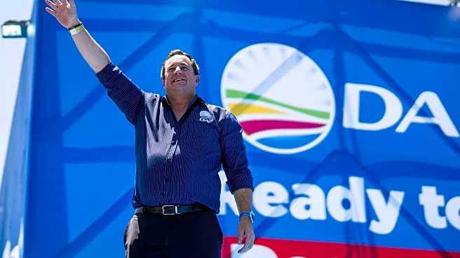 Leader of South Africa's second biggest political party says he will step down