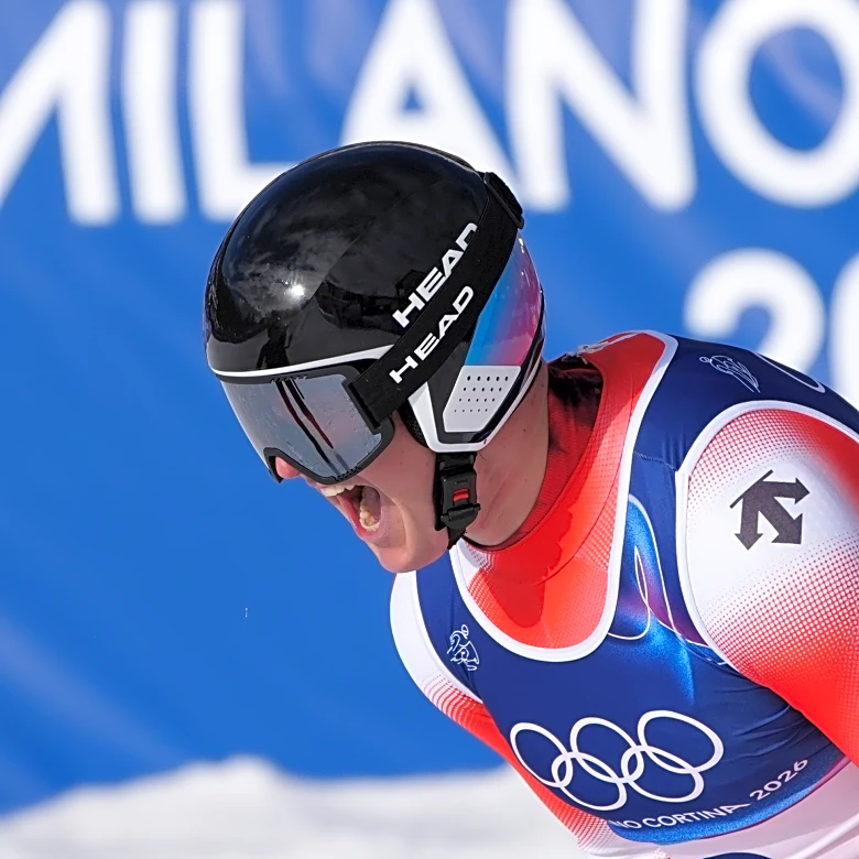Franjo von Allmen of Switzerland wins men's downhill, first gold medal of Milan Cortina Games