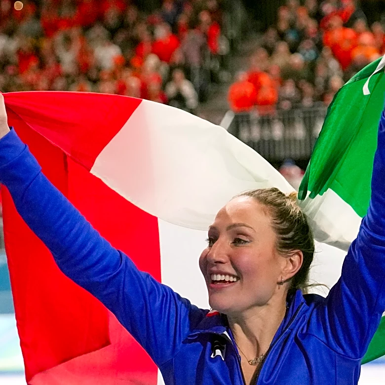 Speedskater Francesca Lollobrigida wins host Italy's first gold medal of the Milan Cortina Olympics
