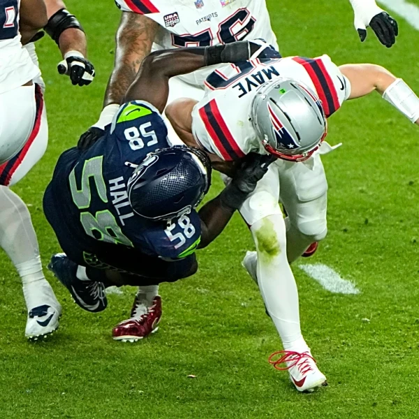 Derick Hall's strip-sack opens the way to Seahawks' second title