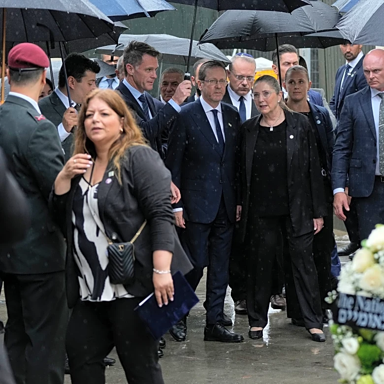 Israel's president visits Sydney's Bondi Beach massacre site and meets victims' families