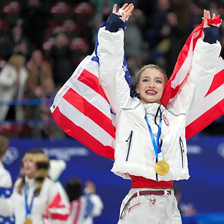 US figure skater Amber Glenn faces backlash over politics and copyright issues after Olympic gold