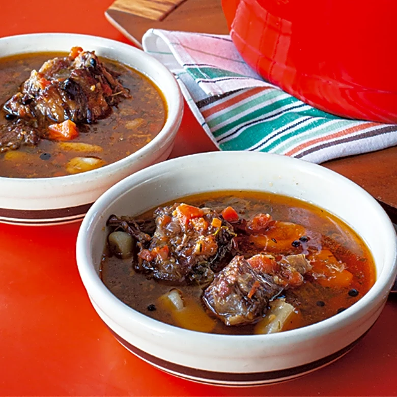 Marcus Samuelsson shares a comfort-food recipe for oxtail pepperpot with dumplings