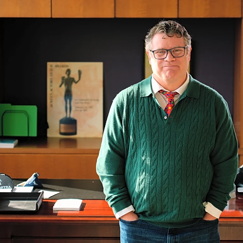 As head of the actors guild, Sean Astin brings a little Rudy, a little Samwise, and a lot of fight