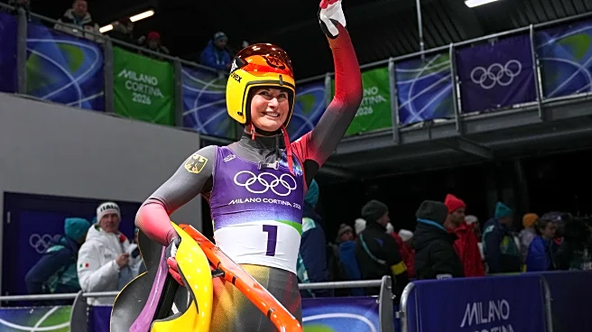 Julia Taubitz is 1st and Merle Fraebel is 2nd at midway point of Olympic women's luge race