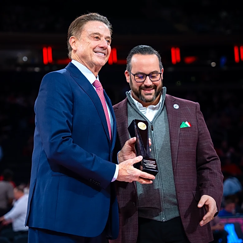 Proud papa Rick Pitino gets another hard-fought milestone win against his 'brilliant' son