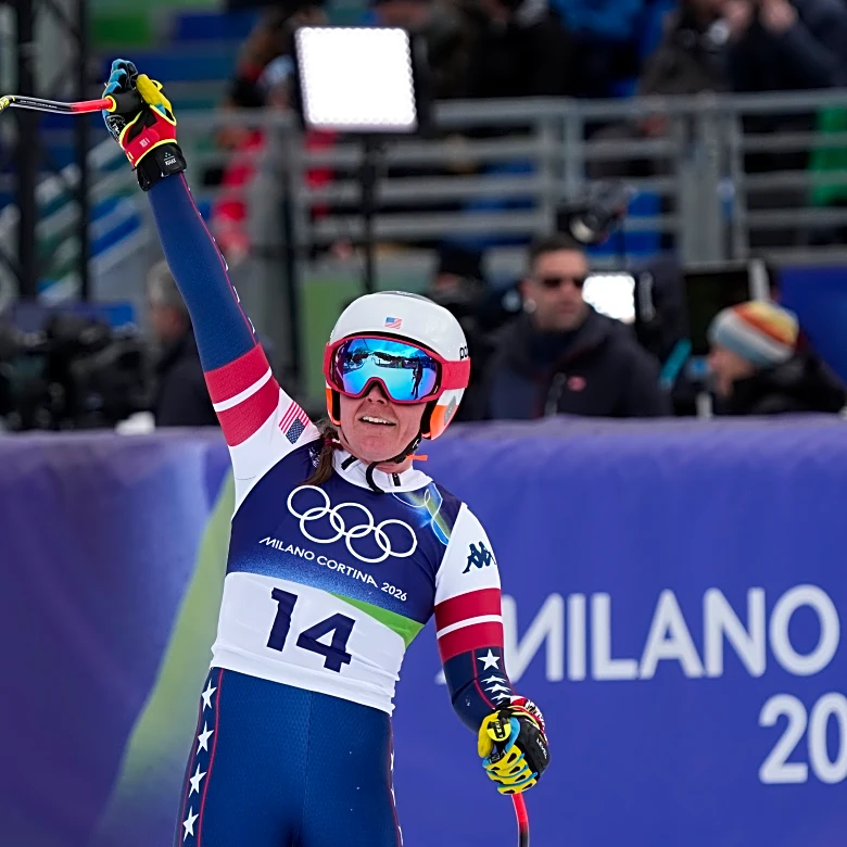 Breezy Johnson hands U.S. teammate Mikaela Shiffrin a slim lead in women's combined