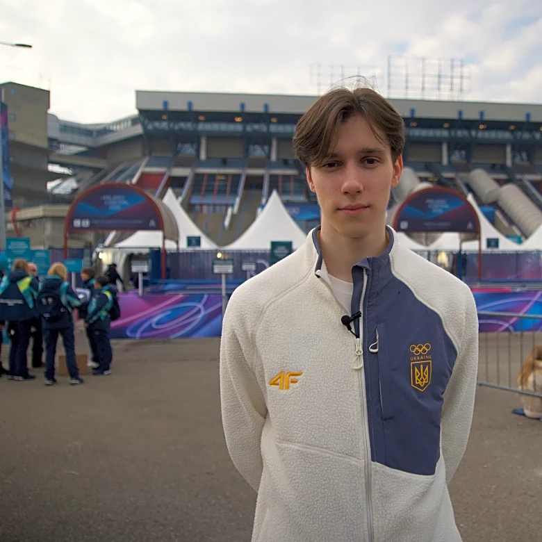Ukraine's lone figure skater was exhausted worrying about his family. Now he's at the Olympics