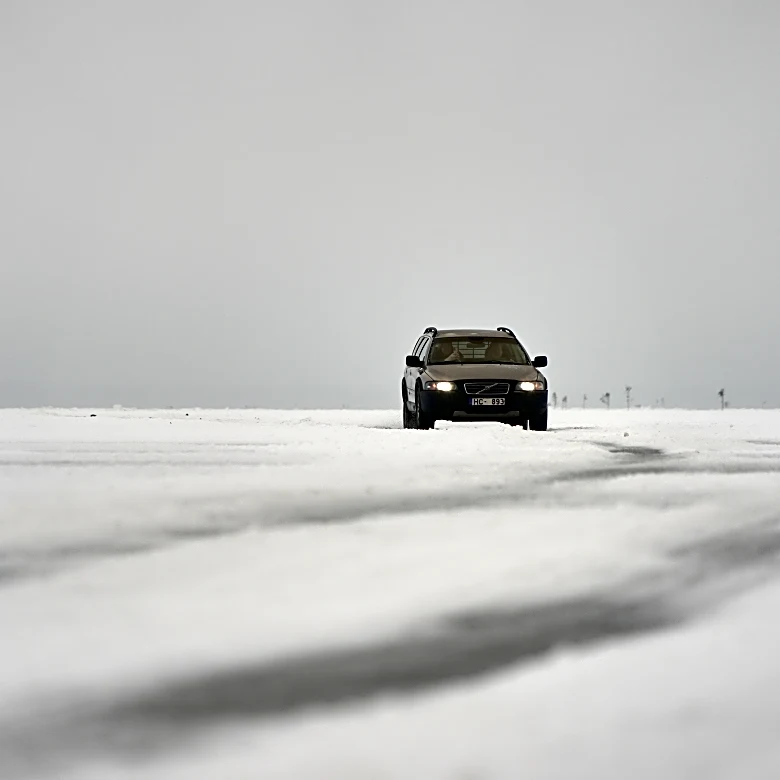 Take a ride across frozen sea on Estonia's ice road