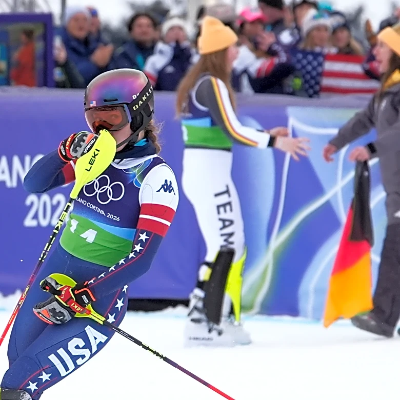 Mikaela Shiffrin's fourth Olympics begin with a sluggish slalom and a fourth-place finish