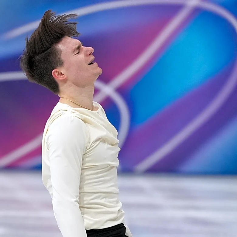 US skater Maxim Naumov makes an emotional Olympic debut one year after losing parents in plane crash