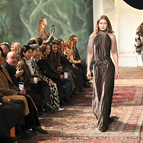 Ralph Lauren's fall 2026 collection a mix of romantic adventure with metallic flair