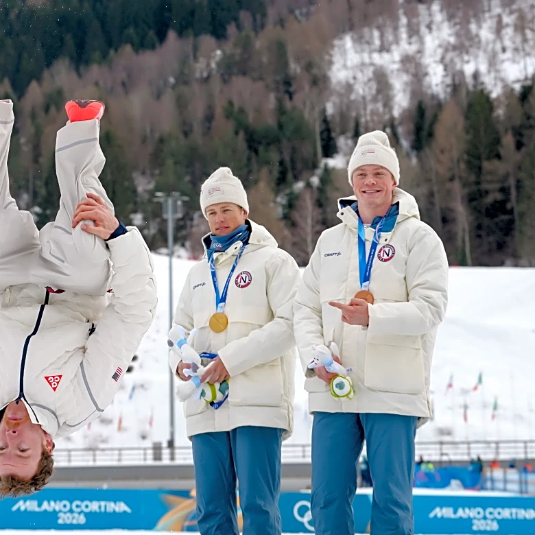 Backflip on the podium, breakthrough on the snow, as Ben Ogden hails new generation of US skiers