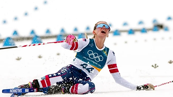 Jessie Diggins fights injury to take bronze in race dominated by Sweden at Milan Cortina Games