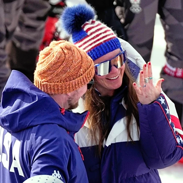 Gold medalist Breezy Johnson's latest Olympic bling? A sapphire engagement ring