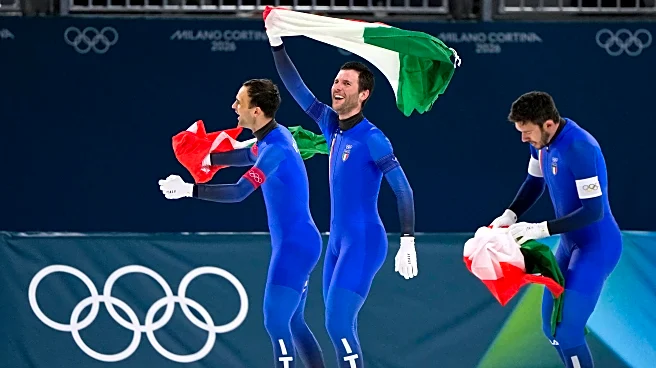 Italy's men and 2022 champion Canada's women win the Olympic team pursuit speedskating gold medals