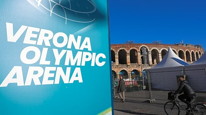 Verona prepares its ancient arena for the Olympics closing ceremony on Sunday