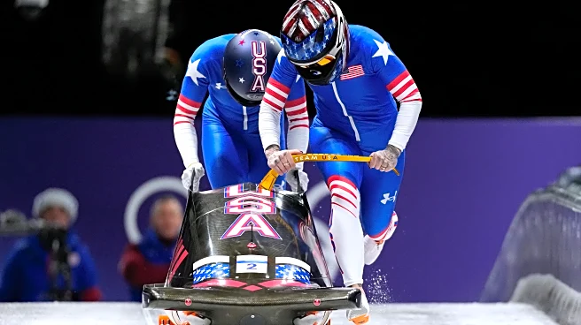 Hi, Moms: US sliders Humphries Armbruster and Jones lead after 1 run of Olympic bobsled race