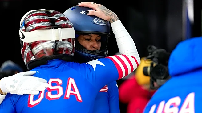 Americans Humphries Armbruster, Jones 3rd at midpoint of bobsled race. Germany's Nolte, Levi lead