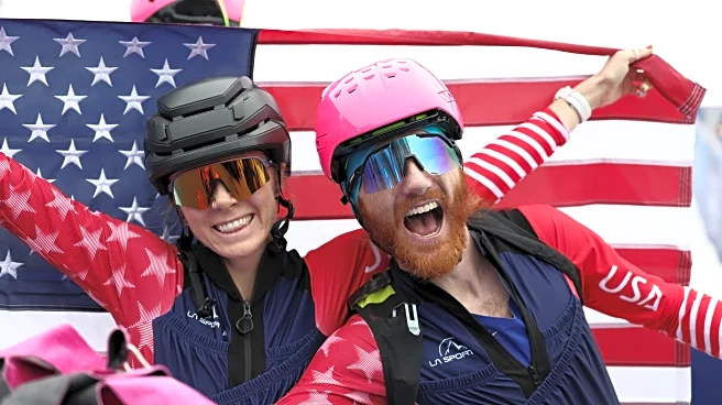 Anna Gibson and Cameron Smith celebrate surprise 4th-place finish in skimo's mixed relay at Olympics