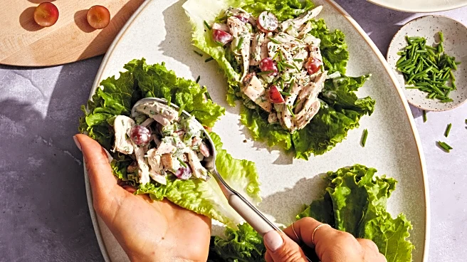 Rotisserie chicken meets grapes and pecans in a crisp romaine wrap