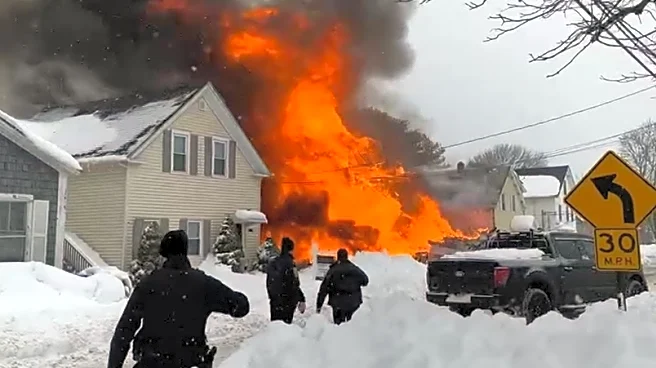Explosion engulfs house in flames, injures mother and child in Massachusetts