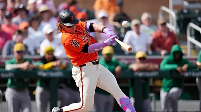 Quite a dinger for Giants newcomer Harrison Bader, leaving an dent on a food truck
