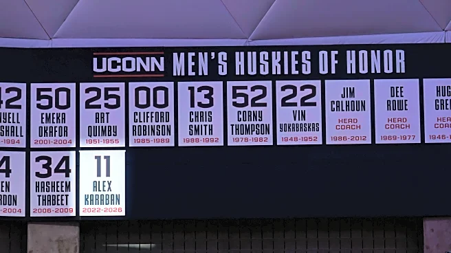 Karaban helps No. 6 UConn edge Seton Hall 71-67 after being added to Huskies of Honor