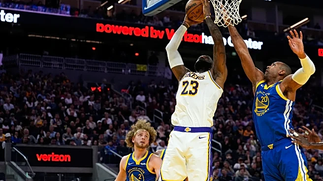Luka Doncic scores 26 points, LeBron James adds 22 as Lakers run away from Warriors for 129-101 win