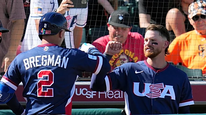 U.S. shows offensive muscle in 15-1 win over Giants in exhibition before World Baseball Classic