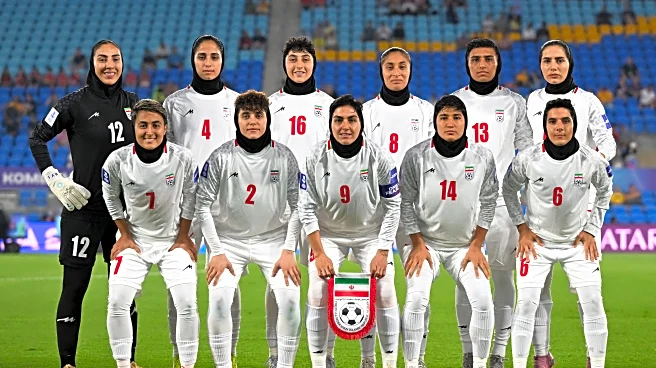 Iran player Sara Didar holds back tears responding to a war-related question at Women's Asian Cup
