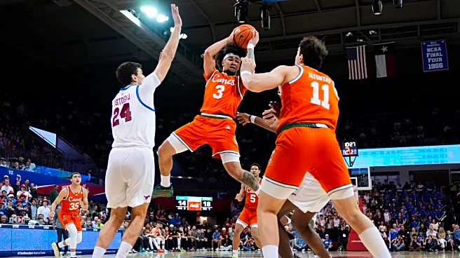 No. 22 Miami wins 77-69 at SMU to ensure double bye in ACC Tournament