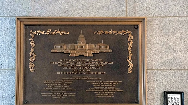 Jan. 6 plaque honoring police officers is installed at the Capitol after a 3-year delay