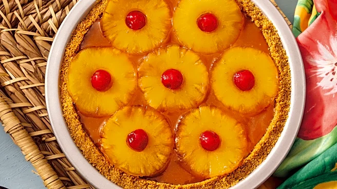 It's a little taste of Hawaii in a pie. Coconut custard meets pineapple upside-down topping
